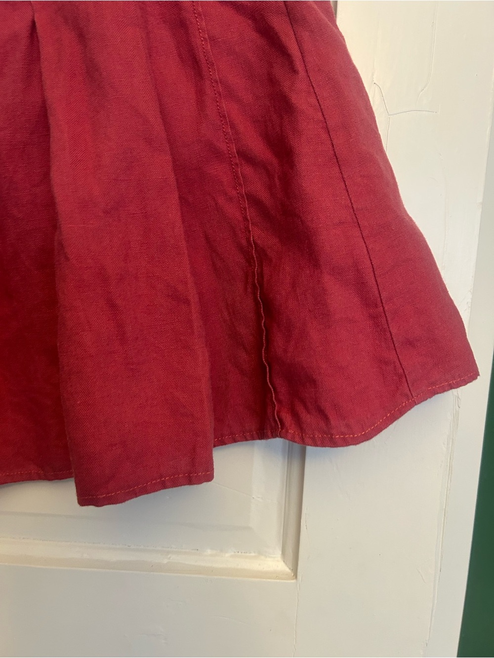 JJILL LINEN Skirt In Raspberry Pink - Picture 3 of 9